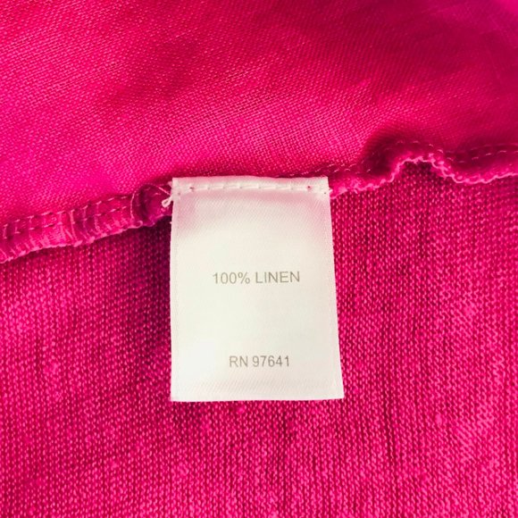 J. JILL Women's Pink Love Linen Mixed Media Top - Picture 5 of 6